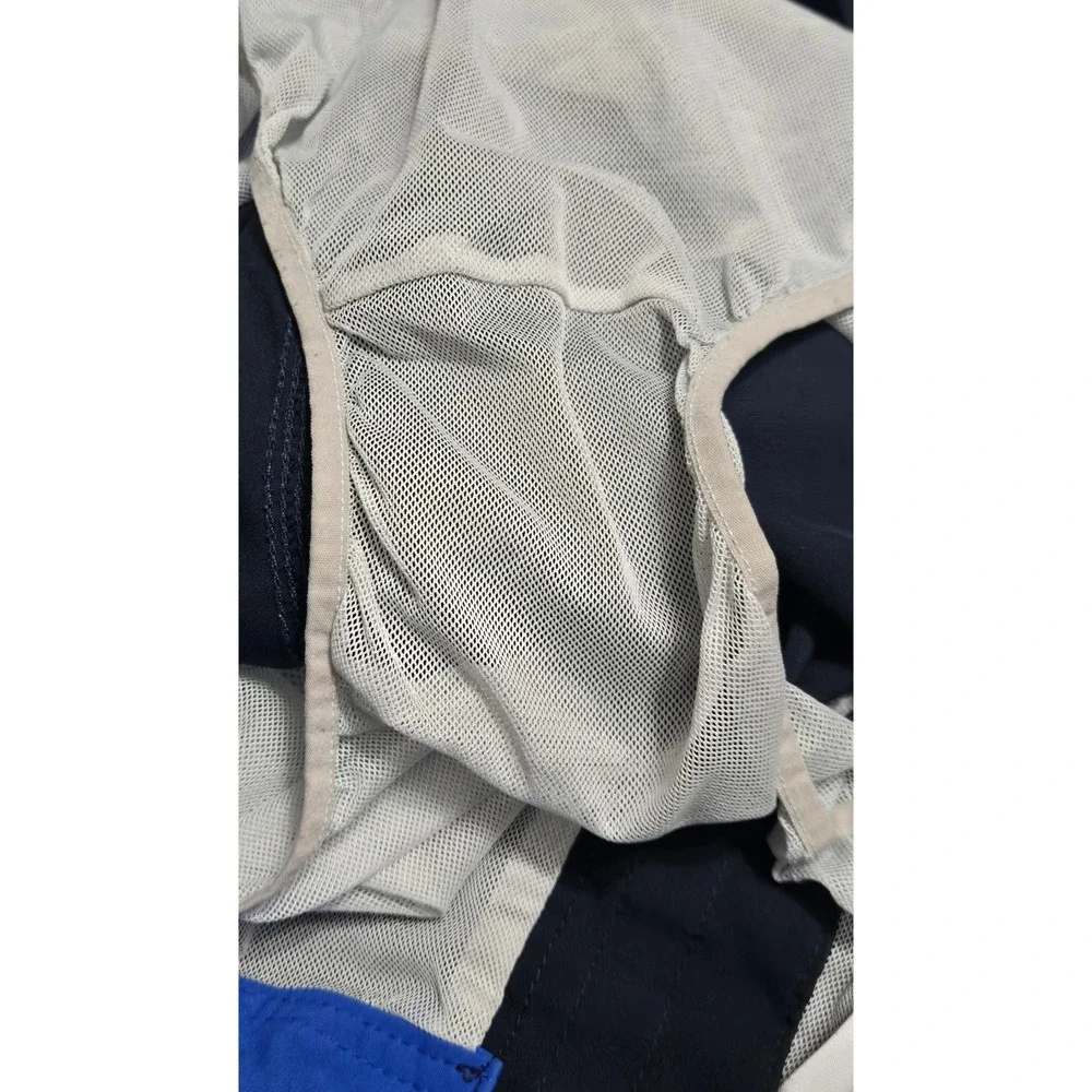 Abercrombie & Fitch Board Shorts Mens 31 Navy Blue Stretch Swim Trunks Logo